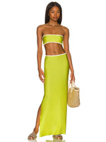 Maxi Jurk met Strapless Design en Zijsplit - Maxi Dresses - Jurkjes.co