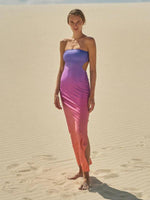 Maxi Jurk met Strapless Design en Zijsplit - Maxi Dresses - Jurkjes.co