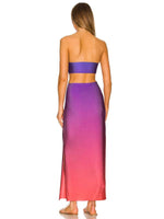 Maxi Jurk met Strapless Design en Zijsplit - Maxi Dresses - Jurkjes.co