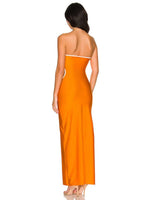 Maxi Jurk met Strapless Design en Zijsplit - Maxi Dresses - Jurkjes.co