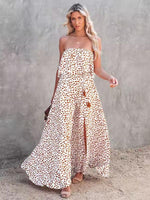 Maxi Jurk met Strapless en Dierenprint - Maxi Dresses - Jurkjes.co