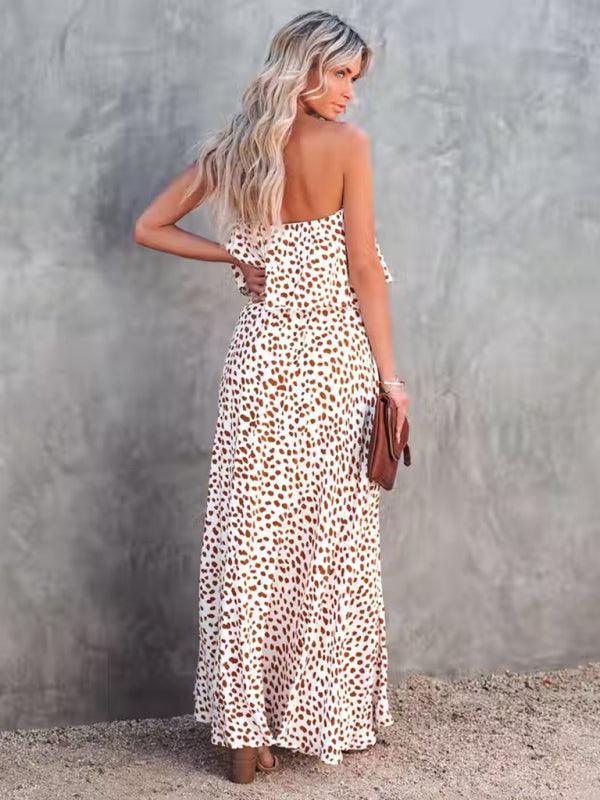 Maxi Jurk met Strapless en Dierenprint - Maxi Dresses - Jurkjes.co