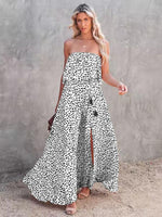 Maxi Jurk met Strapless en Dierenprint - Maxi Dresses - Jurkjes.co