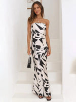 Maxi Jurk met Strapless Geometrisch Design - Maxi Dresses - Jurkjes.co
