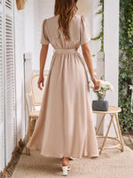 Maxi Jurk met Strik en Voorsplit - Maxi Dresses - Jurkjes.co