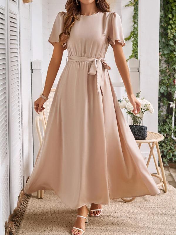 Maxi Jurk met Strik en Voorsplit - Maxi Dresses - Jurkjes.co