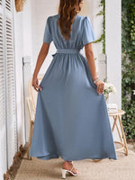 Maxi Jurk met Strik en Voorsplit - Maxi Dresses - Jurkjes.co
