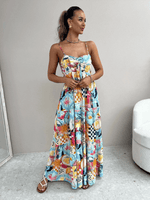 Maxi Jurk met Strikdetail en Patchwork - Group4 - Jurkjes.co