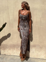 Maxi Jurk met Tie-dye en Zijslits - Group11 - Jurkjes.co