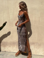 Maxi Jurk met Tie-dye en Zijslits - Group11 - Jurkjes.co