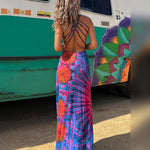 Maxi Jurk met Tie-Dye Print - Women Summer Dress - Jurkjes.co