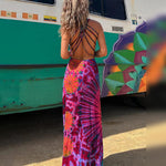 Maxi Jurk met Tie-Dye Print - Women Summer Dress - Jurkjes.co