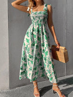 Maxi Jurk met Tie-up Bandjes en Bloemenprint - Maxi Dresses - Jurkjes.co