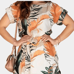 Maxi Jurk met Tropische Print - Dresses - Jurkjes.co