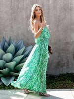 Maxi Jurk met Tropische Print en Split - Group5 - Jurkjes.co