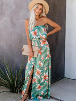 Maxi Jurk met Tropische Print en Split - Group9 - Jurkjes.co