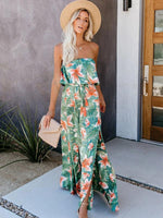 Maxi Jurk met Tropische Print en Split - Group9 - Jurkjes.co