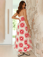 Maxi Jurk met Tropische Print en Strapless Design - Maxi Dresses - Jurkjes.co