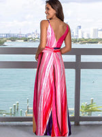 Maxi Jurk met Tropische Print en V-hals - Maxi Dresses - Jurkjes.co