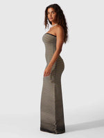 Maxi Jurk met Tube-Top en Gestreept Patroon - Maxi Dresses - Jurkjes.co