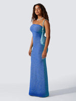 Maxi Jurk met Tube-Top en Gestreept Patroon - Maxi Dresses - Jurkjes.co