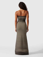 Maxi Jurk met Tube-Top en Gestreept Patroon - Maxi Dresses - Jurkjes.co