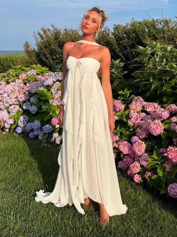 Maxi Jurk met Tube Top en Open Rug - Maxi Dresses - Jurkjes.co