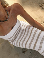 Maxi Jurk met Tube Top en Strepen - Group5 - Jurkjes.co