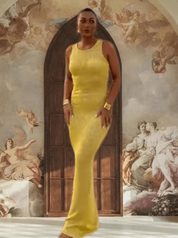 Maxi Jurk met U-hals en Pailletten - Group4 - Jurkjes.co