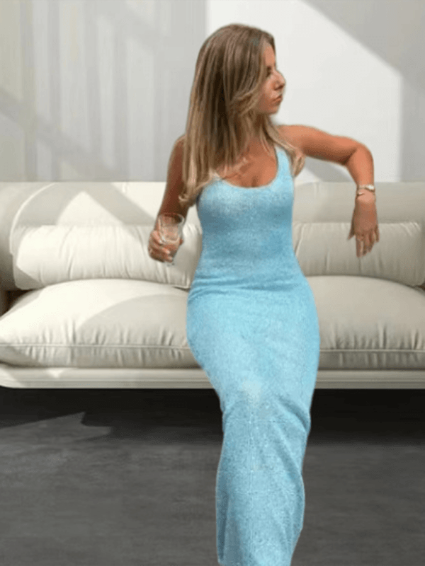 Maxi Jurk met U-hals en Pailletten - Group4 - Jurkjes.co