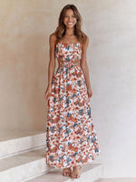 Maxi Jurk met Uitsnijding en Bloemenprint - Maxi Dresses - Jurkjes.co