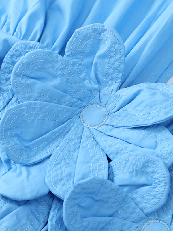 Maxi Jurk met V-hals en Bloemenaccent - Group14 - Jurkjes.co