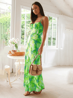 Maxi Jurk met V-hals en Bloemenprint - Group1 - Jurkjes.co