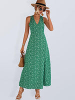 Maxi Jurk met V-hals en Bloemenprint - Maxi Dresses - Jurkjes.co