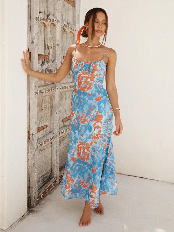 Maxi Jurk met V-hals en Bloemenprint - Maxi Dresses - Jurkjes.co