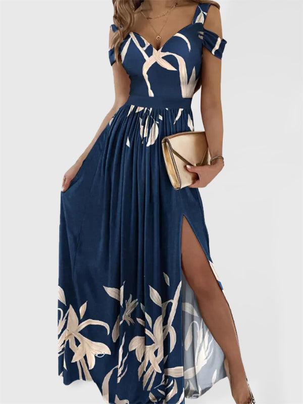 Maxi Jurk met V-hals en Bloemenprint - Maxi Dresses - Jurkjes.co