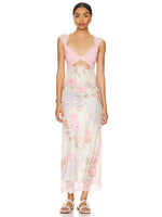 Maxi Jurk met V-hals en Bloemenprint - Maxi Dresses - Jurkjes.co