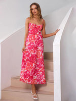 Maxi Jurk met V-hals en Bloemenprint - Maxi Dresses - Jurkjes.co
