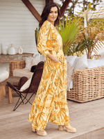 Maxi Jurk met V-hals en Bloemenprint - Maxi Dresses - Jurkjes.co