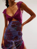 Maxi Jurk met V-hals en Bloemenprint - Maxi Dresses - Jurkjes.co