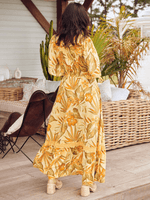 Maxi Jurk met V-hals en Bloemenprint - Maxi Dresses - Jurkjes.co