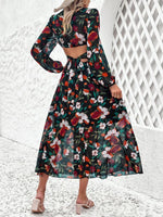 Maxi Jurk met V-hals en Bloemenprint - Maxi Dresses - Jurkjes.co