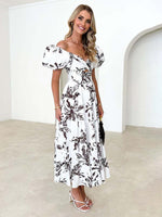 Maxi Jurk met V-hals en Bloemenprint - Maxi Dresses - Jurkjes.co