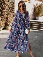 Maxi Jurk met V-hals en Bloemenprint - Maxi Dresses - Jurkjes.co