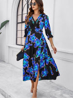 Maxi Jurk met V-hals en Bloemenprint - Maxi Dresses - Jurkjes.co