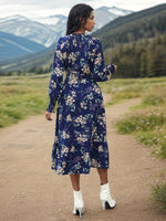 Maxi Jurk met V-hals en Bloemenprint - Maxi Dresses - Jurkjes.co