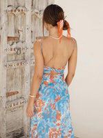 Maxi Jurk met V-hals en Bloemenprint - Maxi Dresses - Jurkjes.co