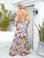 Maxi Jurk met V-hals en Bloemenprint - Maxi Dresses - Jurkjes.co