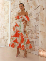 Maxi Jurk met V-hals en Bloemenprint - Maxi Dresses - Jurkjes.co