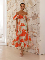 Maxi Jurk met V-hals en Bloemenprint - Maxi Dresses - Jurkjes.co